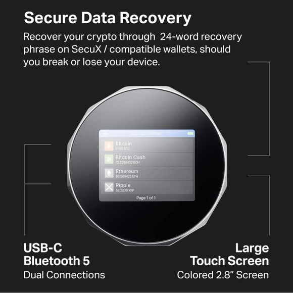 SecuX V20 - Most Secure Crypto Hardware Wallet w/ Bluetooth - Picture 5 of 7